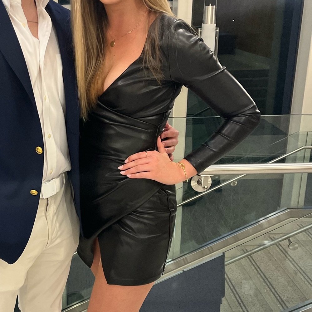Hello Molly cat woman leather dress